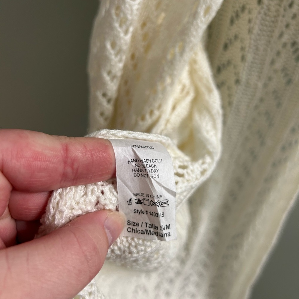 12th tribe knit crochet skirt beach coverup s/m - Picture 7 of 7